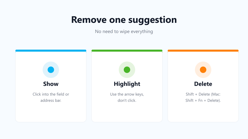 How to remove autofill suggestions in Chrome one at a time